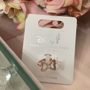Cubic Zirconia Rose Gold Minnie Mouse Ring Minnie Mouse Icon Ring